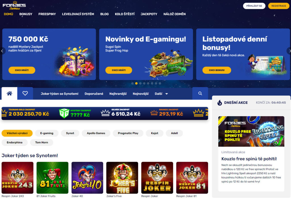 Forbes české kasíno pre slovákov