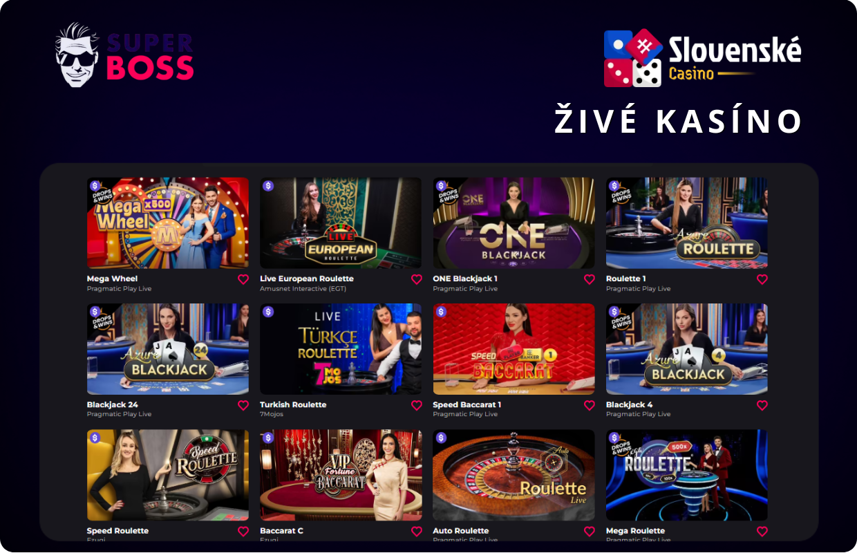 Live-kasíno Superboss