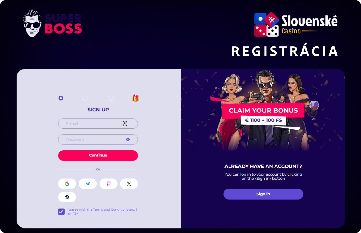 Registrácia v Superboss